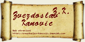 Zvezdoslav Kanović vizit kartica